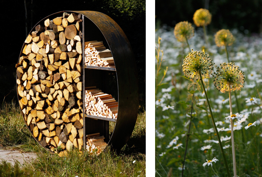 greencube garden design created this innovative sculptural log store used in platt, kent