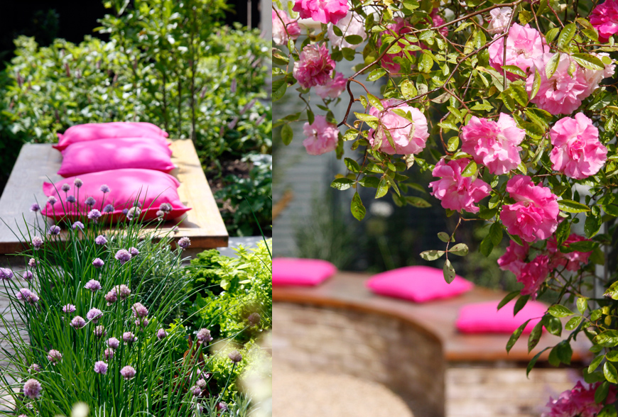 pretty in pink, tunbridge wells, kent by greencube garden design