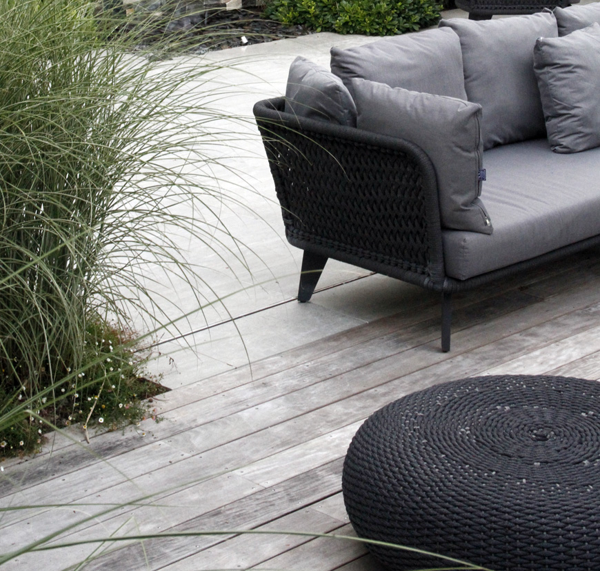 a courtyard garden, in Sevenoaks, Kent