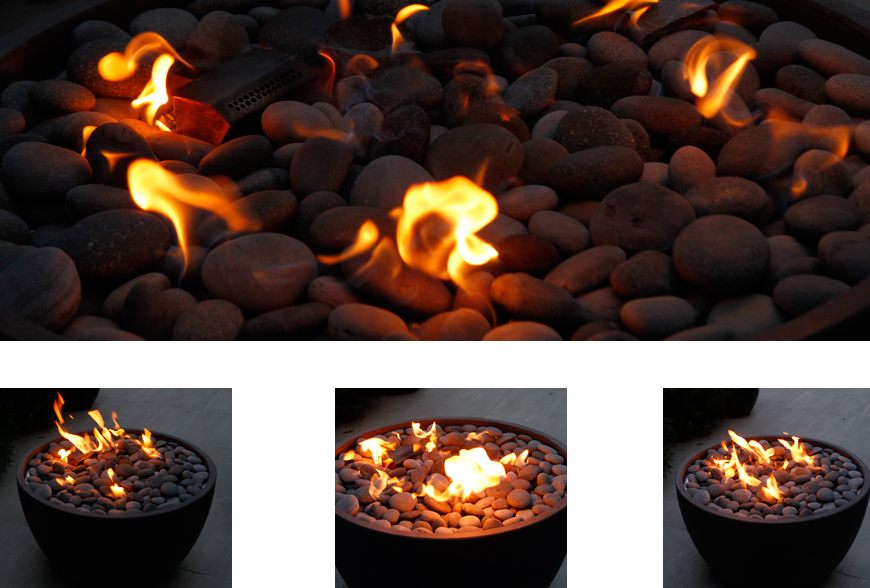 gas fire bowl, focal point, greencube garden design